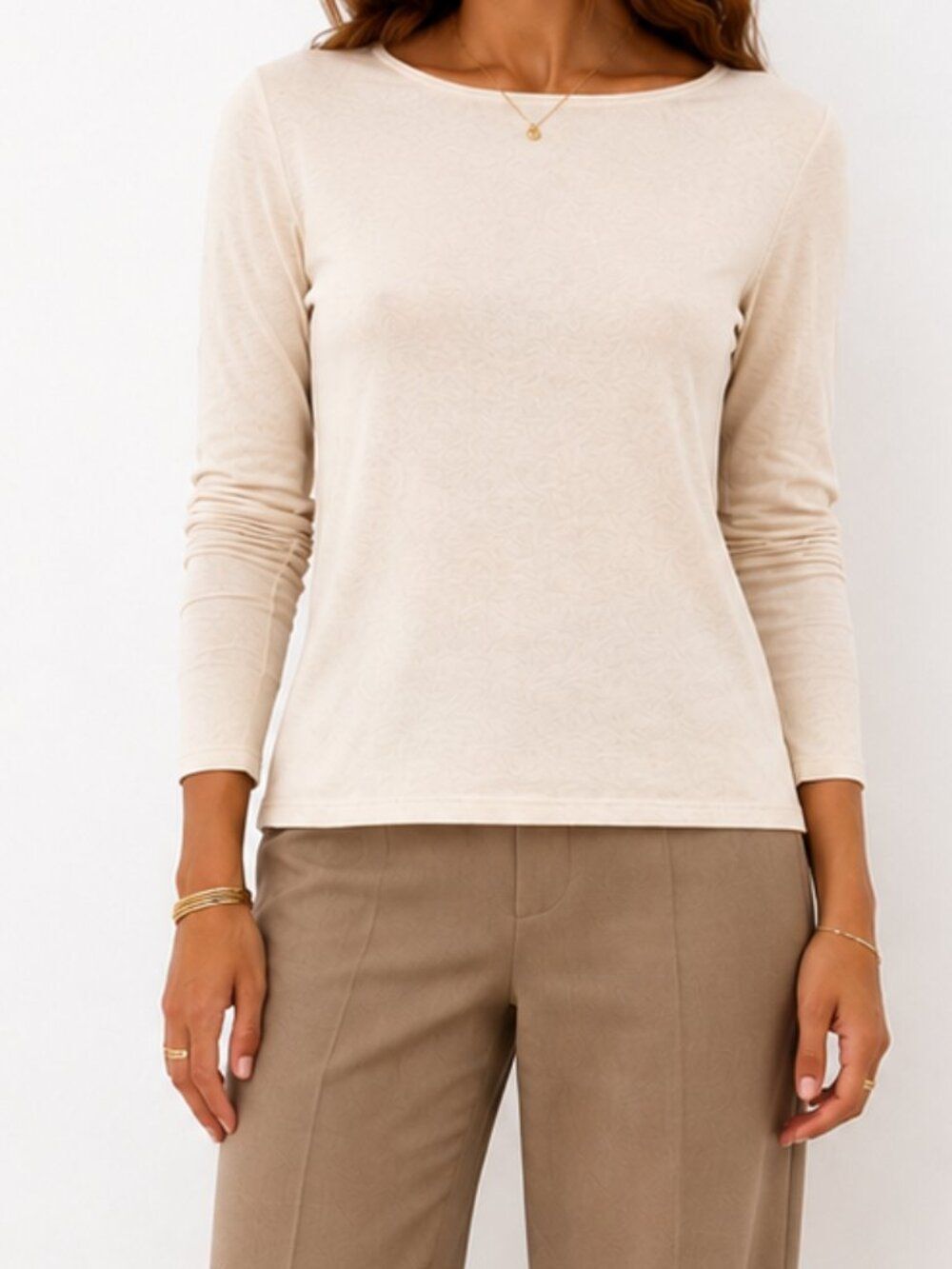 J. crew Collection sheer wool-blend long-sleeve T-shirt Womens Size Small NWT